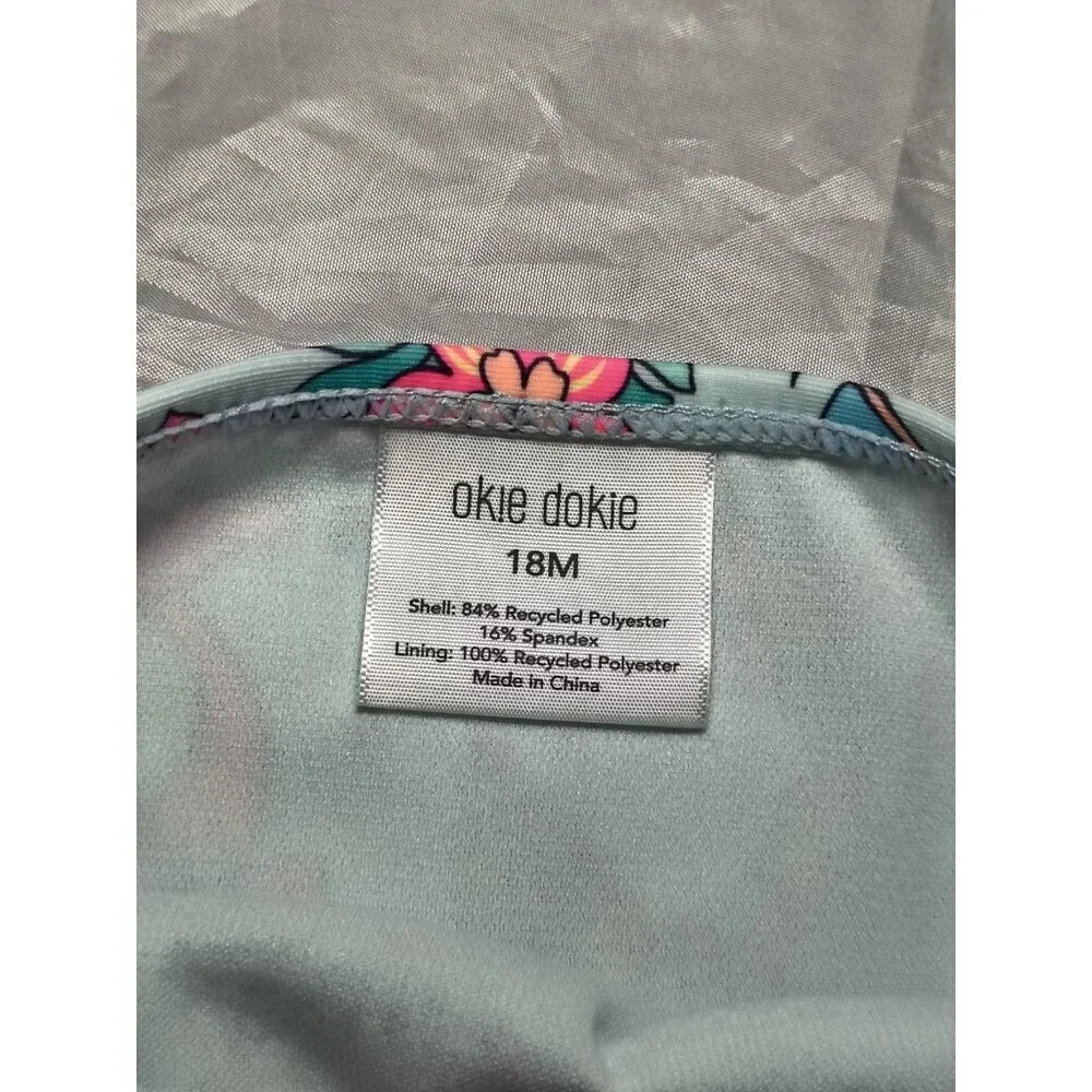 Okie Dokie Girls Size 18 Months Two Piece Magicorn Land Swimming Outfit
